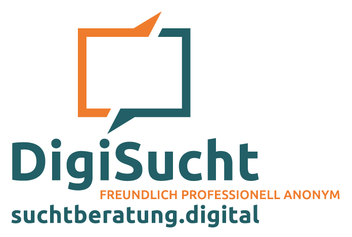 Logo Projekt DigiSucht mit Untertitel Freundlich.Professionell.Anonym